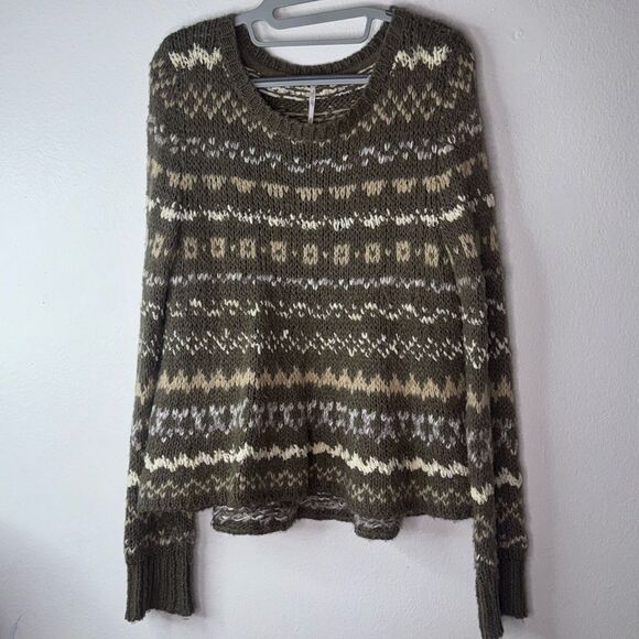 Free People Through The Storm Wool-Blend Sweater Size Small - Picture 4 of 13